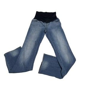 Liz Lange Maternity Target Womens Medium Wash Boot Cut Denim Jeans Size 4
